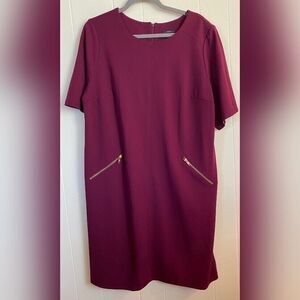 R&K Dress Women’s 16W Purple Sheath Zipper Office Party